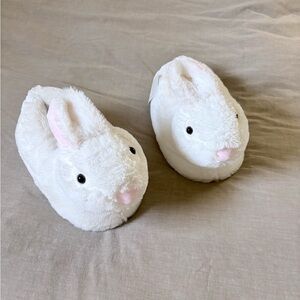 White Bunny Plush Slippers